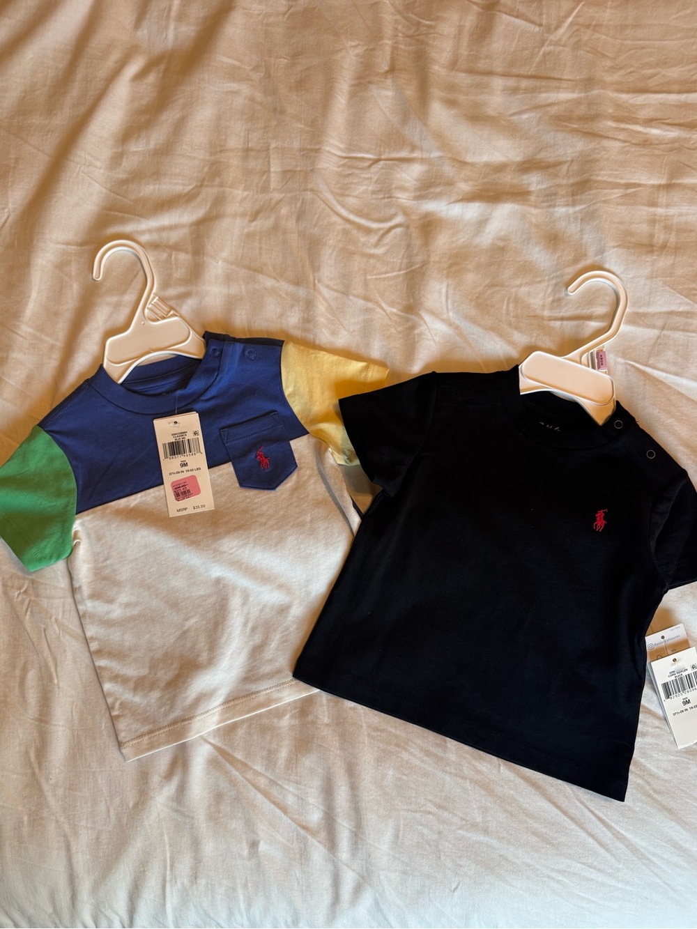 Ralph Lauren Kids Colorblock Polo Tee — Blue, Green, Yellow, White & Black